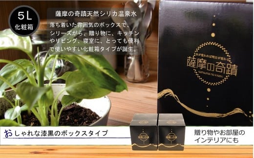 天然アルカリ温泉水 5L×2箱【3ｶ月】超軟水(硬度0.6)のｼﾘｶ水｢薩摩の奇蹟｣ BS-502 薩摩の奇蹟 ミネラルウォーター シリカ 水 のむシリカ 飲む温泉水 天然温泉水 ふるさと納税 鹿児島 薩摩川内市