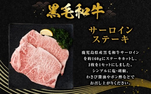 【鹿児島県産】 黒毛和牛 サーロインステーキ＆カルビ焼肉セット 合計約620g 肉 お肉 にく ニク 牛肉 サーロイン カルビ ステーキ 焼肉 詰め合わせ 冷凍 鹿児島県 薩摩川内市 BS-3121