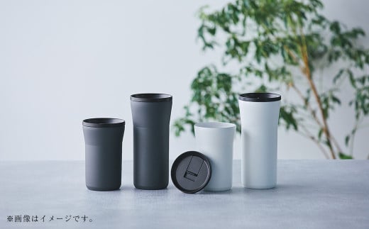 【京セラ】蓋付きタンブラー 350ml ＜クリームホワイト2個・ダークグレー2個＞ 計4個セット CERAMUG タンブラー 真空容器 保冷 保温 真空断熱 セラミック トラベルカップ KYOCERA DSR-623