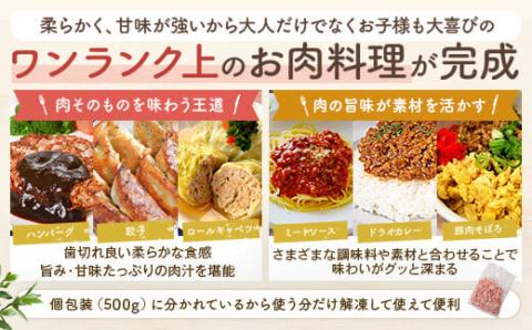 ZS-907 【訳あり】黒豚農場薩摩八重ファームのかごしま黒豚ミンチ 1kg SDGs未来都市 薩摩川内