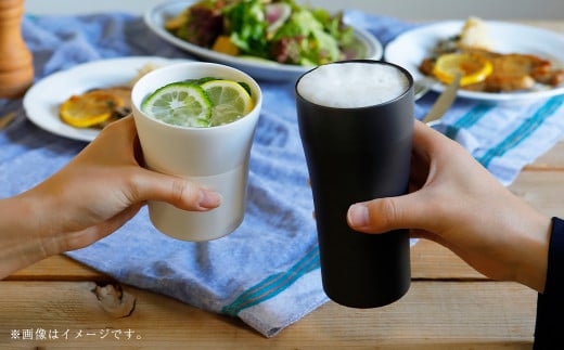 【京セラ】真空断熱タンブラー 420ml ＜ホワイト・ブラック＞ ペアセット （各1個） CERAMUG タンブラー 真空容器 保冷 保温 真空断熱 セラミック トラベルカップ KYOCERA BSR-625-3