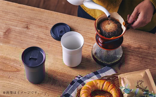 【京セラ】 蓋付きタンブラー 350ml ＜クリームホワイト＞ CERAMUG タンブラー 真空容器 保冷 保温 真空断熱 セラミック トラベルカップ KYOCERA ASR-489-1