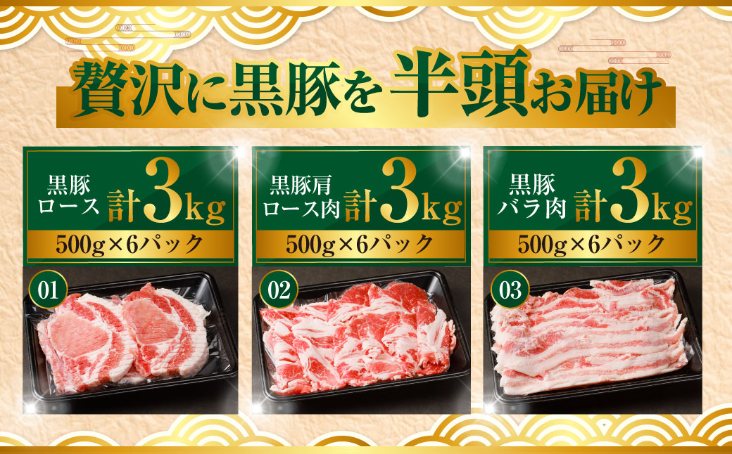 KSR-306-t 【5回定期便】かごしま黒豚半頭 約22.5kg 生産者直送 薩摩八重ファーム 工房みかく亭