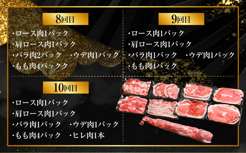 【10回定期便】かごしま黒豚1頭まるごと 約45kg 生産者直送 鹿児島 黒豚 まるごと 1頭 定期便 薩摩八重ファーム 工房みかく亭 MSR-601