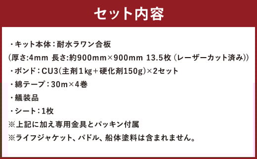 Q-002 シーカヤックキット（一人乗り）LPSKS4-3P フルキット 組立式 カヤック