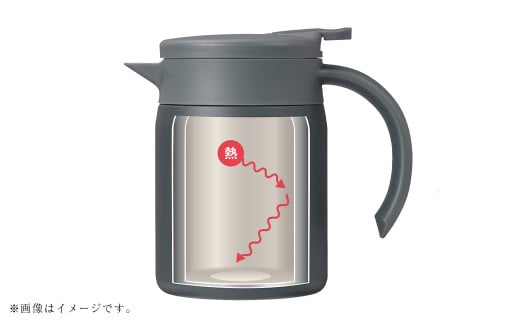 【京セラ】真空断熱サーバー 600ml ＜ダークグレー＞ CERAMUG セラマグ 断熱サーバー サーバー コーヒーサーバー 魔法瓶構造 保温 保冷 KYOCERA ASR-563-1