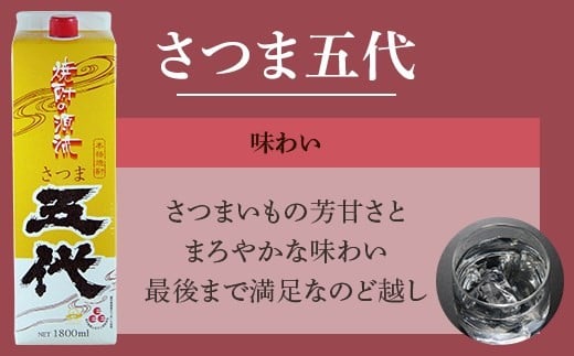 「さつま五代」２本･「さつま黒五代」２本･「蔵の神」１本･「黒蔵の神」１本