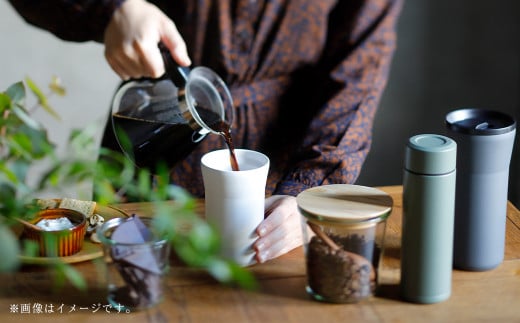 【京セラ】 蓋付きタンブラー 350ml ＜クリームホワイト＞ CERAMUG タンブラー 真空容器 保冷 保温 真空断熱 セラミック トラベルカップ KYOCERA ASR-489-1