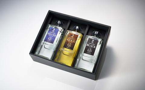 ASR-921 田苑 ゴールド＆シルバー＆ブラック 麦焼酎 飲み比べセット 25度 田苑酒造