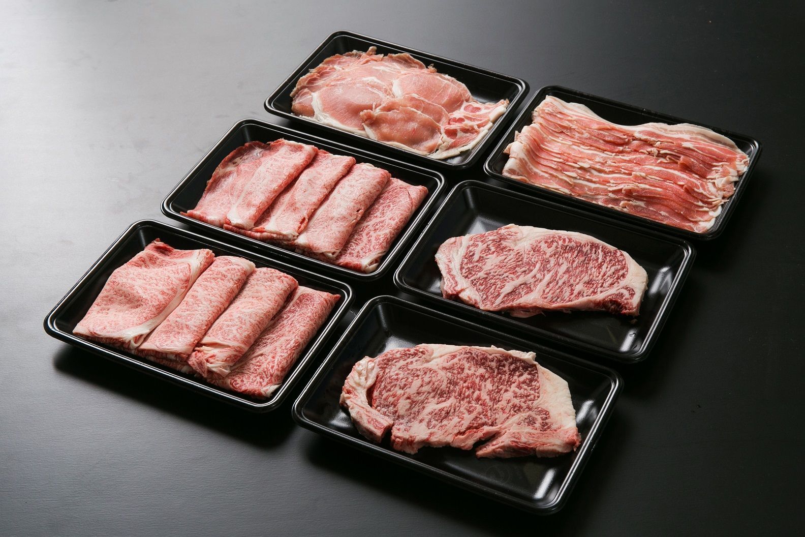 ES-813 鹿児島黒牛ｻｰﾛｲﾝｽﾃｰｷ･すきやき&鹿児島黒豚しゃぶしゃぶｾｯﾄ