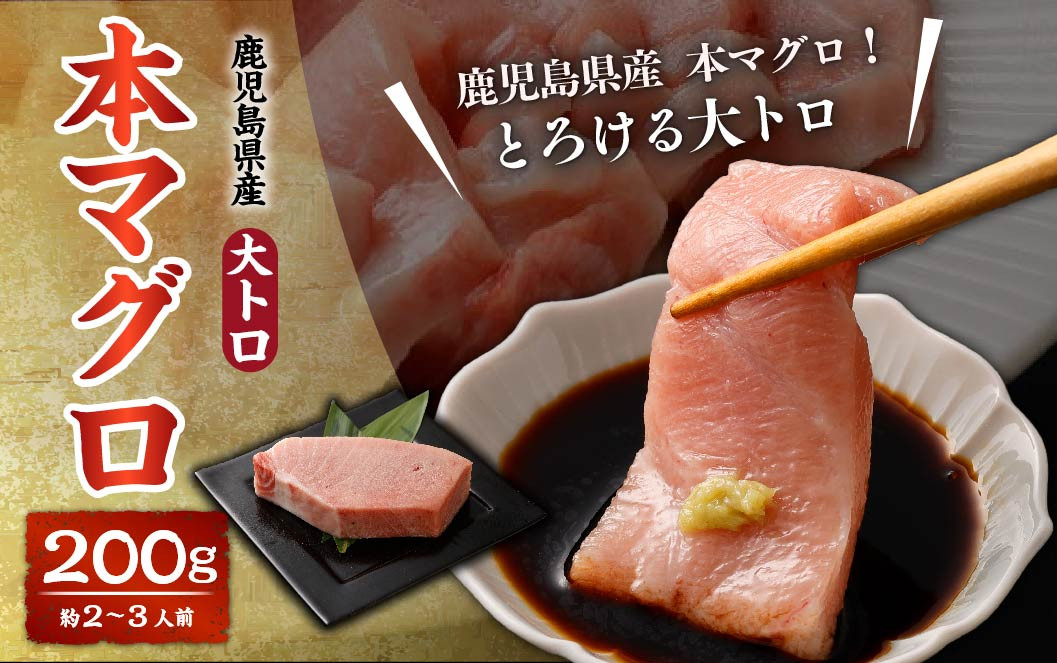 AS-813 鹿児島県産 本マグロ 【大トロ】 200g マグロ まぐろ 魚 大トロ 【2026年1月下旬より順次出荷】