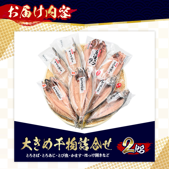 No.406-A 大きめ干物詰合せ＜合計2kg＞ 干物 セット 詰め合わ
