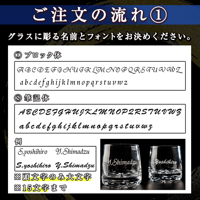 No.660 サンドブラスト技法による名入れグラス(1個)【北野産
