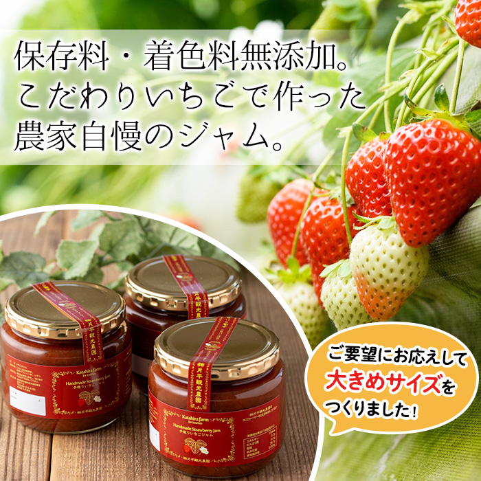 No.1022 手造りイチゴジャム(約500g×3本) 国産 鹿児島県産 いち