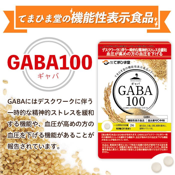 No.1286-A ＜定期便・全3回(隔月)＞GABA100(1袋 62粒入・2袋×3回 