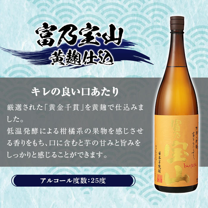 No.1304-B ＜数量限定＞芋焼酎「富乃宝山」(1800ml・2本) 焼酎 