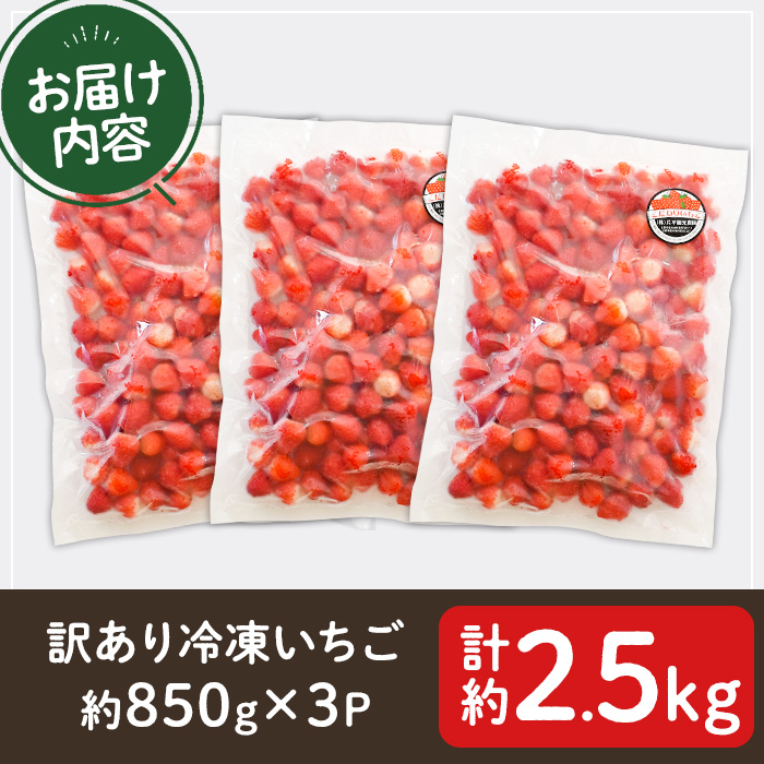 No.362 ＜訳あり・小粒＞ころころサイズの冷凍いちご(計約2.5