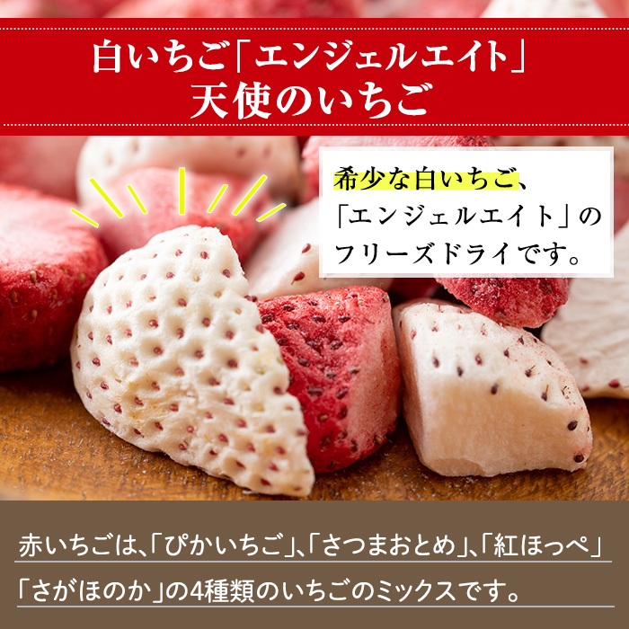 No.464 いちごのフリーズドライセット(赤いちご9g×3袋・白い