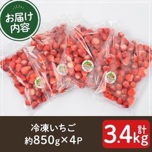 No.229 冷凍いちご(計約3.4kg・約850g×4P) 国産 九州産 苺 イチゴ