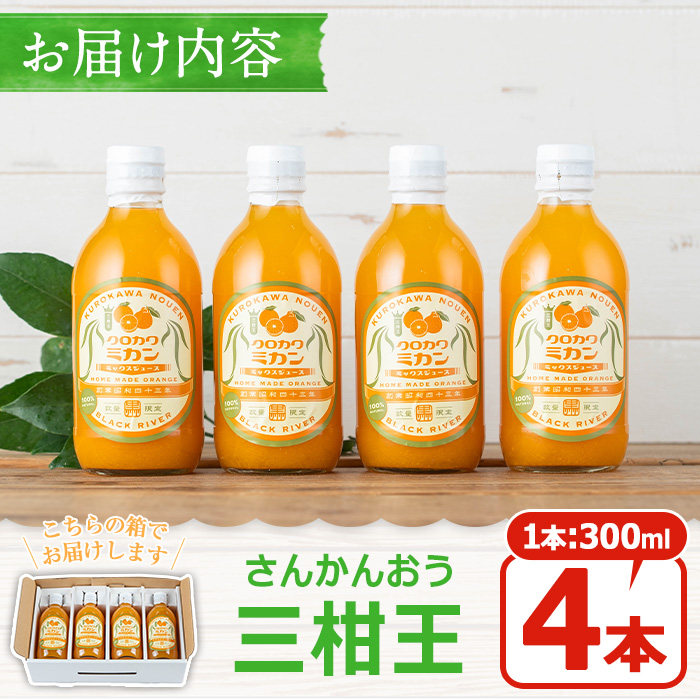 No.1120 ＜数量限定＞3種類の柑橘ミックス 三柑王(4本セット) 