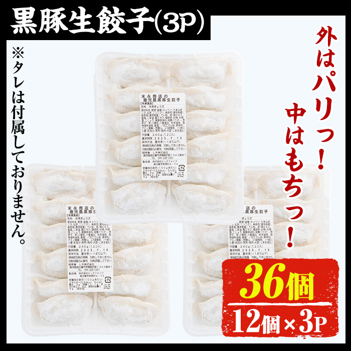 No.1327-n ＜3ヶ月以内に発送＞鹿児島黒豚使用の黒豚生餃子(