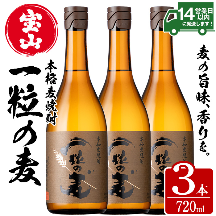 No.913 一粒の麦(720ml×3本)焼酎 麦焼酎 酒 アルコール 麦 家飲