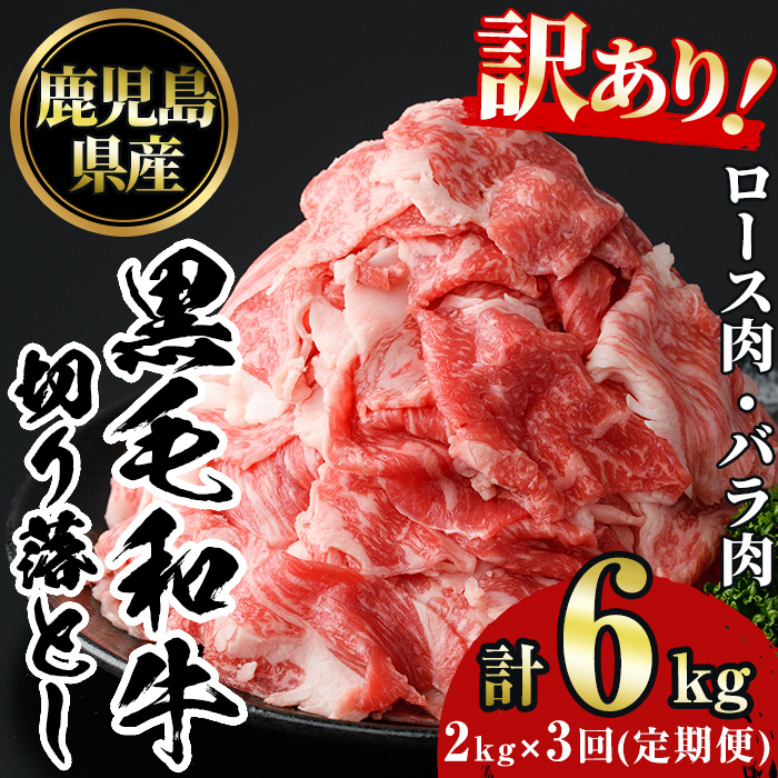 No.1233 ＜定期便・全3回＞訳あり！鹿児島黒毛和牛ロース・