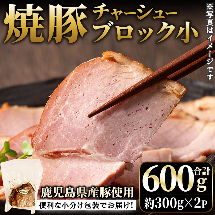 No.1205-A 鹿児島県産の焼豚小ブロック計600g(約300g×2P)【薩摩