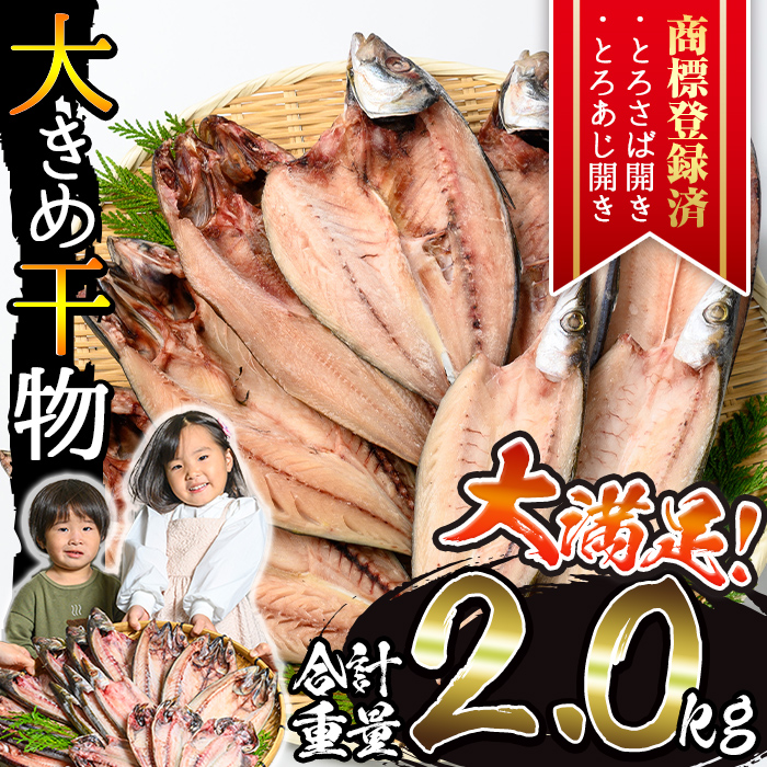 No.406-A 大きめ干物詰合せ＜合計2kg＞ 干物 セット 詰め合わ