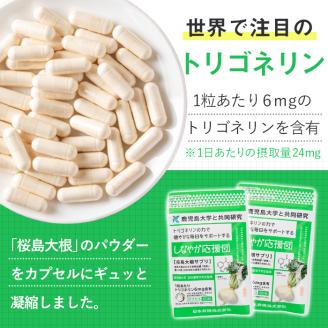 桜島大根サプリ「しなやか応援団」(60粒入×2袋・計120粒)【日本有機】 A343-v01 【1回配送】2袋