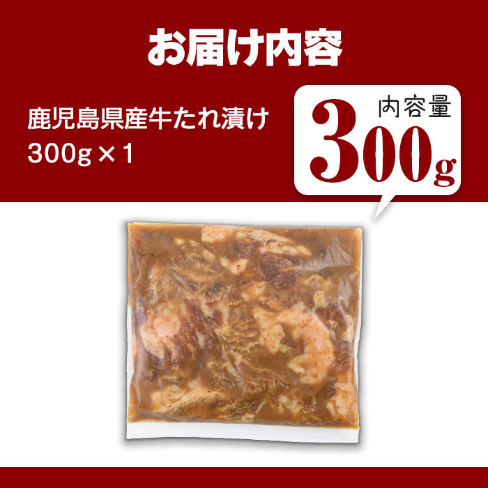 鹿児島県産牛たれ漬けセット(計300g) 牛肉 国産 たれ漬け【Rana】A848 計300g