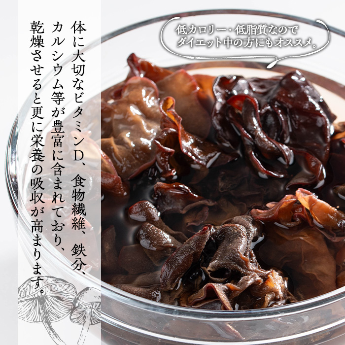 国産きくらげ(計120g・3袋)【九南サービス(タマチャンショップ)】A501