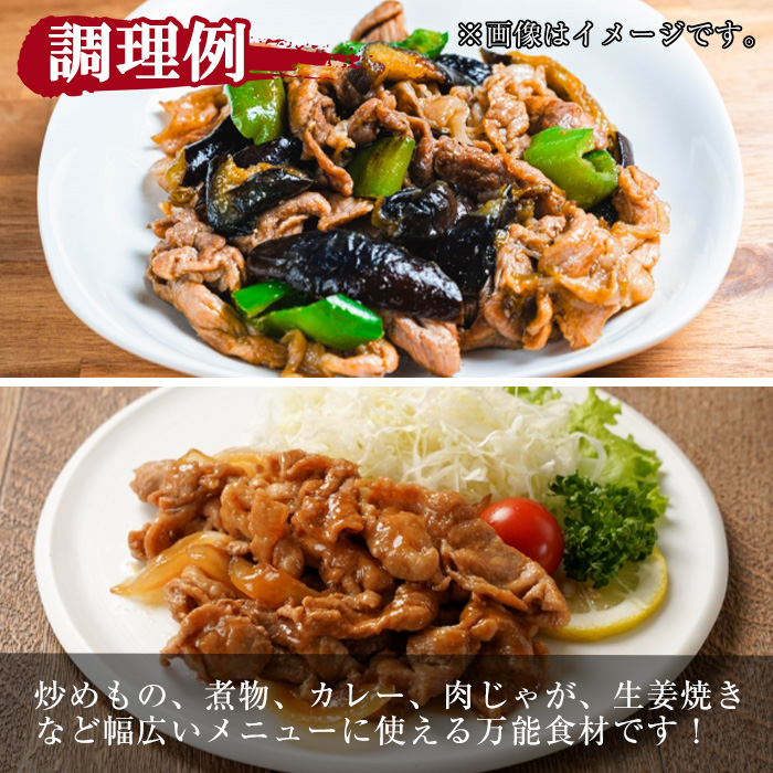 鹿児島県産豚 小間切れ肉 (600g) 豚肉 バラ スライス【小迫ストアー】A865 600g