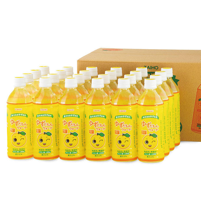＜定期便・全6回(連続)＞ゆずだもん。ウォーター(500ml×24本、ペットボトル)【株式会社財宝】T12