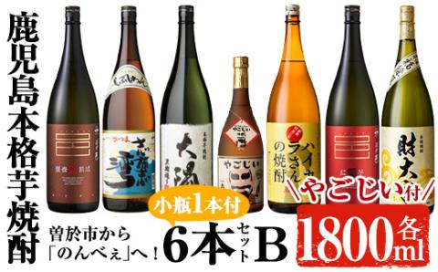 曽於市から「のんべぇ」へ！芋焼酎6本セットB・小瓶１本付  【大隅家】 C20-v01