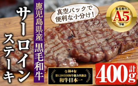 鹿児島県産 A5等級 黒毛和牛 サーロインステーキ (200g×2P・計400g) 国産 牛肉 ステーキ【アグリおおすみ】B155-v01