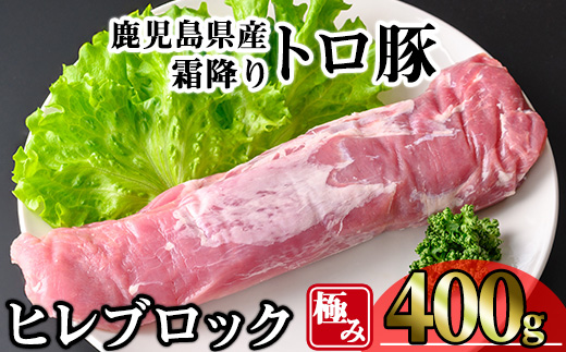 ＜内容量が選べる！＞鹿児島県産霜降りトロ豚 極みヒレ肉 (400g)【KNOT】 A621 400g