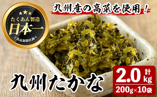 九州たかな(計2kg・200g×10袋) お漬物 高菜 常温【曽於市観光協会】A743