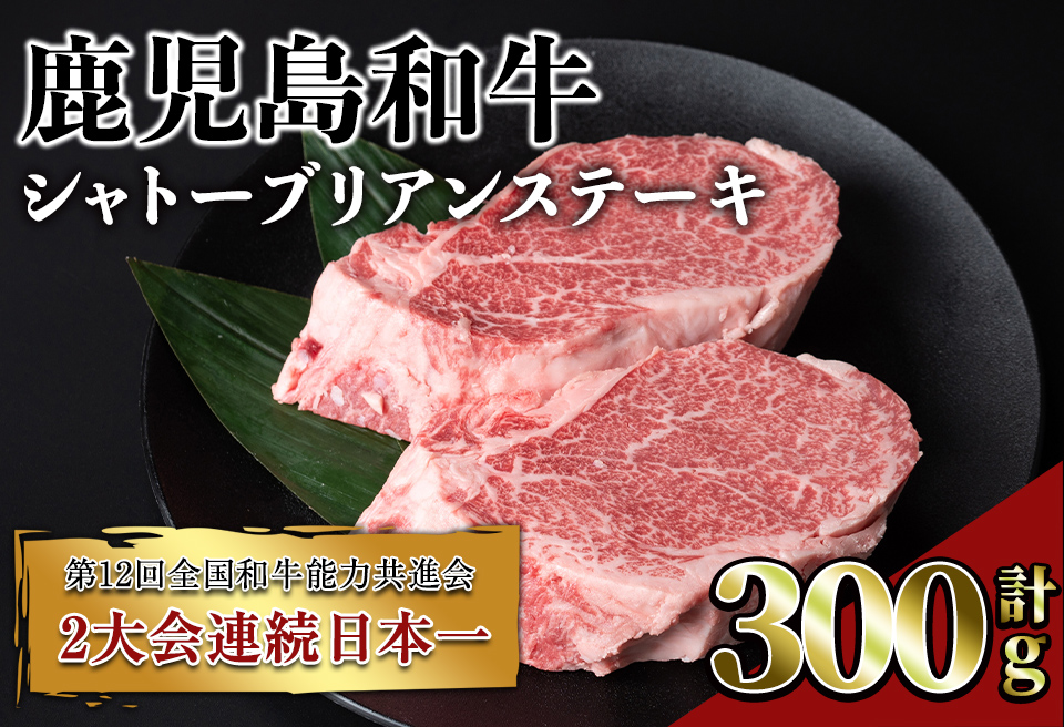 鹿児島和牛シャトーブリアンステーキ(計300g・2枚)【居食肉】B165-v02