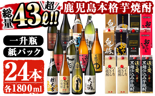 曽於市の本格芋焼酎　豪華24本セット 【大隅家】 E12-v01