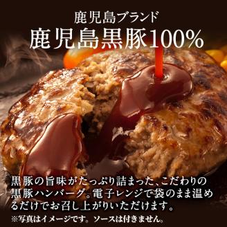 K-117 鹿児島黒豚ハンバーグ(100g×6個)【九面屋】霧島市 国産 鹿児島県産 豚肉 黒豚 ハンバーグ レンジ 小分け 黒豚100%
