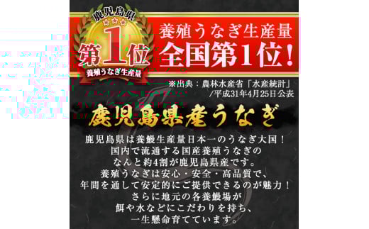 D-037 鹿児島産うなぎ蒲焼セット【うなぎの尾方】霧島市 国産 鹿児島県産うなぎ 蒲焼き