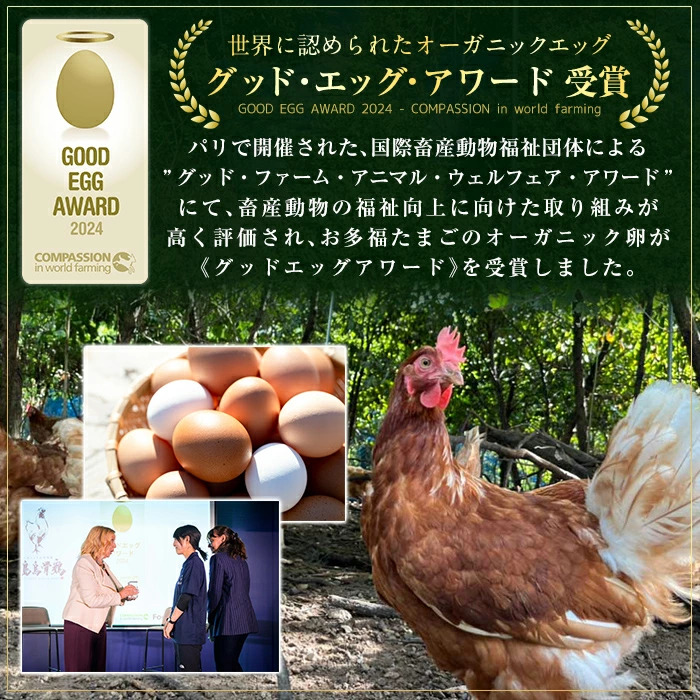 K-173-B ＜12回定期便＞オーガニック卵「お多福たまご」(計360個・10個入×3パック 12回)【お多福たまご】有機JAS オーガニック 放し飼い自然卵  霧島市 国産 九州産 鹿児島県産 たまご 卵 鶏卵 朝食 定期便