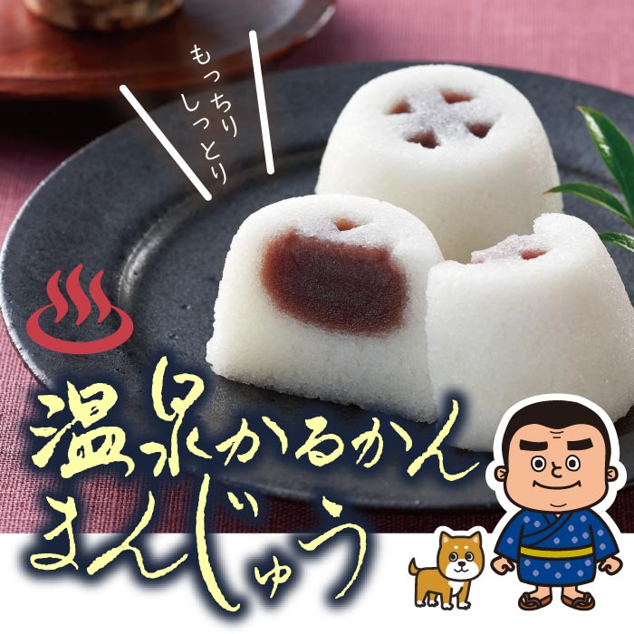 K-593-A 温泉かるかんまんじゅう1箱8個入り(計8個) 【財宝】 霧島市 和菓子 個包装 ギフト かるかん 饅頭 まんじゅう お菓子 九州 銘菓 お土産 あんこ スイーツ おみやげ 贈り物 こし餡 温泉水使用 鹿児島県