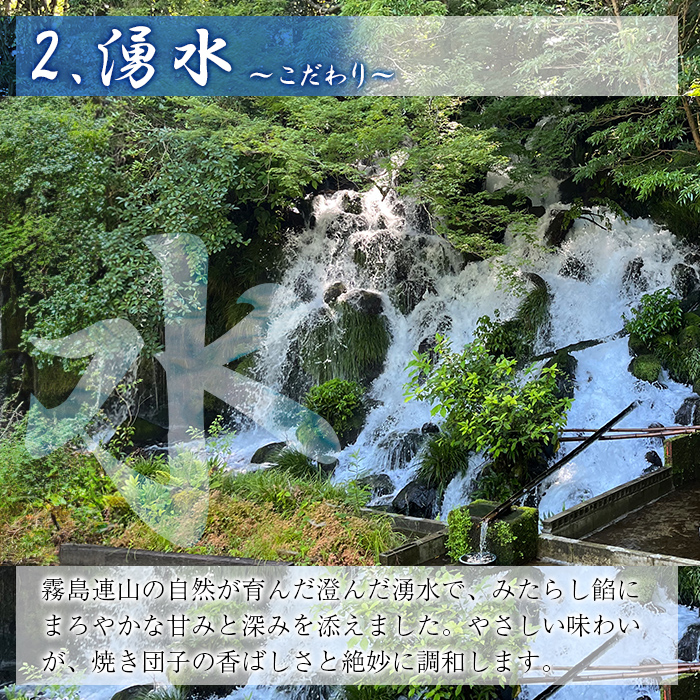 K-261 霧島水神卿みたらしの滝 みたらし団子5本×3セット(計15本)【はやと離宮】霧島市 和菓子 お菓子 おやつ みたらし 餡 あん 茶菓子 家族団らん お茶の時間 お土産 土産 プレゼント 贈り物 ギフト