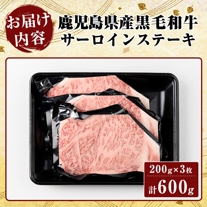 K-318-B 鹿児島県産黒毛和牛＜A4等級以上＞霜降り特上サーロインステーキ(600g)【ビーフ倉薗】霧島市 牛肉 ステーキ ステーキ肉 国産 鹿児島県産 黒毛和牛 肉 精肉 牛