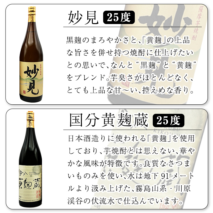 K-390 ＜定期便・全6回＞鹿児島本格芋焼酎「鹿児島限定アサヒ・さつま国分・妙見・さつま隼人・逆鉾・国分 黄麹蔵」(各1800ml)一升瓶が合計6本届く定期便！【焼酎維新館】 霧島市 焼酎 芋焼酎 本格芋焼酎 本格焼酎 飲み比べ 酒 宅飲み 家飲み 詰め合わせ