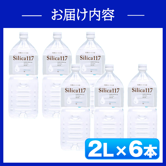 K-134-A 《通常便》Silica117（2L×6本)【シャディ】霧島市 水 シリカ シリカ水 シリカウォーター ミネラルウォーター ミネラル成分 飲料水 天然水 軟水 温泉水 ペットボトル