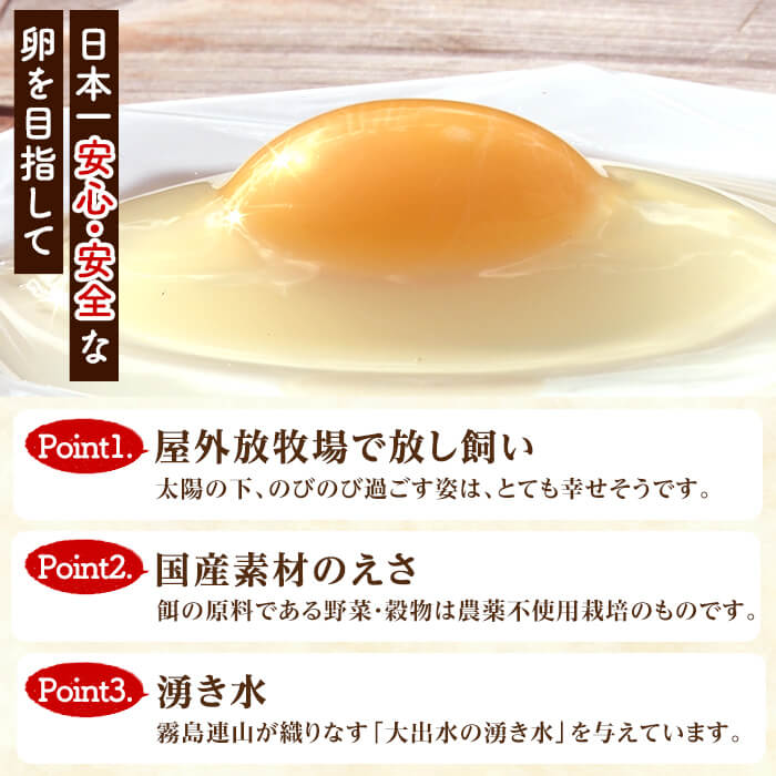 K-173-B ＜12回定期便＞オーガニック卵「お多福たまご」(計360個・10個入×3パック 12回)【お多福たまご】有機JAS オーガニック 放し飼い自然卵  霧島市 国産 九州産 鹿児島県産 たまご 卵 鶏卵 朝食 定期便