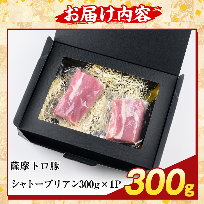 K-487-A 鹿児島県産 薩摩トロ豚 シャトーブリアン(計300g)【ふるさと産直バザール】霧島市 シャトーブリアン ヒレ肉  国産 鹿児島県産 肉 精肉
